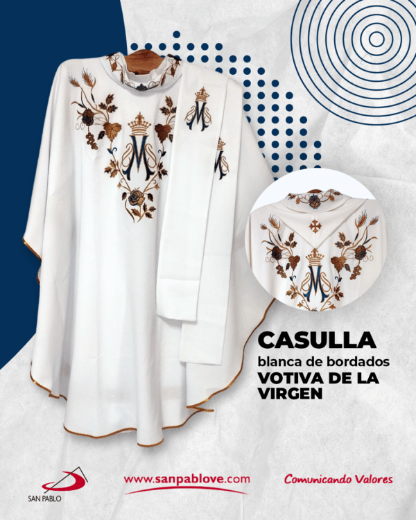 CASULLA BLANCA - FIESTAS DE LA VIRGEN