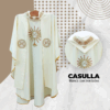 CASULLA BLANCA  CON BORDADOS EUCARISTICOS