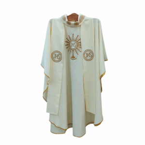 Casulla BLANCA JSANTOS2 CASULLA BLANCA CON BORDADOS EUCARISTICOS