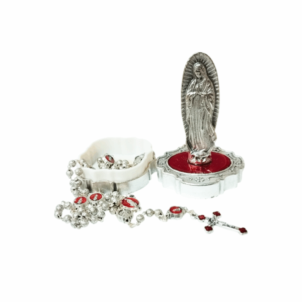 ROSARIO CON COFRE DE LA GUADALUPE ART SC 060 ESTATUILLA Y ROSARIO DEVOCIONES - ART. SC 060-123