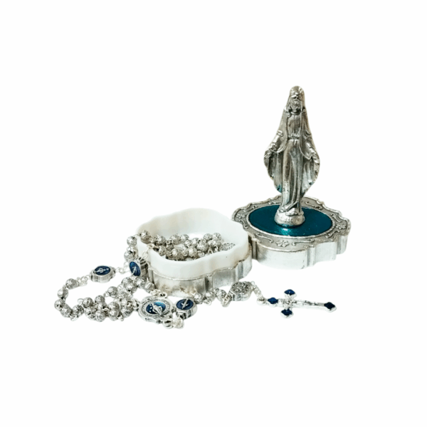 ROSARIO CON COFRE DE LA MILAGROSA ART SC 060 ESTATUILLA Y ROSARIO DEVOCIONES - ART. SC 060-123